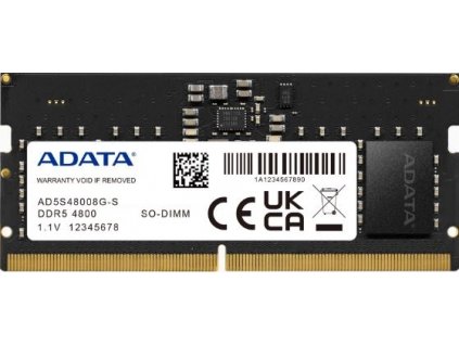 Adata/SO-DIMM DDR5/32GB/4800MHz/CL40/1x32GB AD5S480032G-S ADATA