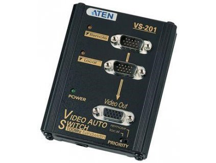 Elektronický prepínač ATEN VGA 2:1 s prioritou VS-201 NoName