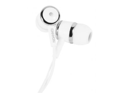 Canyon EPM-01, slúchadlá do uší, pre smartfóny, integrovaný mikrofón a ovládanie, biele CNE-CEPM01W