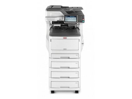 OKI MC853dnv, A3 LED, color MFP, 23 pages/min, 1200x600, USB, LAN, FAX, duplex + 3 x zásobníky a základňa na kolieskach 45850602