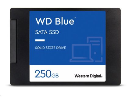 WD BLUE SSD 3D NAND WDS250G3B0A 250GB SA510 SATA/600, (R:555, W:440MB/s), 2.5" Western Digital