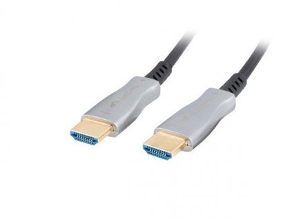LANBERG Aktivní optický kabel High Speed with Ethernet 2.0, 4K@60Hz, M/M, délka 100m, černý, zlacené konektory CA-HDMI-20FB-1000-BK Lanberg