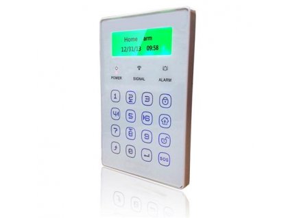 iGET SECURITY P13 - Externí bezdrátová dotyková klávesnice.LCD displej,napájení adaptérem,záložní baterie,pro alarm M2B/M3B 75020213