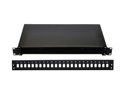 optický Patch panel 24x SC, 19 inch., 1U, výsuvný, neosadený, čierny 3447 OEM