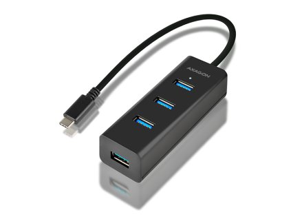 AXAGON HUE-S2C,Type-C 4x USB3.0 CHARGING hub, microUSB nap. konektor Axagon