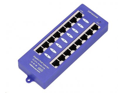 Injektor POE panel pasívny, gigabitový - 8 portov, tienený, svorkovnica INJ-PAN8-GB Triton