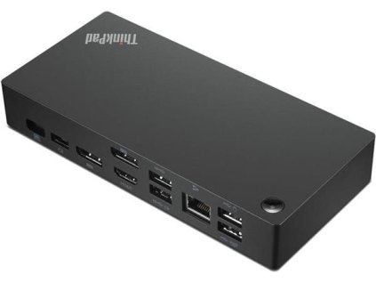Lenovo ThinkPad USB-C Dock - 90W (2x DP, 1x HDMI, RJ45, 3x USB 3.1, 2x USB 2.0, 1x USB-C, adapter) pripojit max. 3x LCD 40AY0090EU
