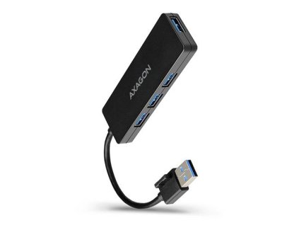 AXAGON HUE-G1A, 4x USB 3.2 Gen 1 SLIM hub, kabel Type-A 14cm napevno Axagon