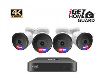 iGET HOMEGUARD HGNVK88504 - kamerový PoE systém s 4K rozlišením, obousměrným zvukem a LED 75020562