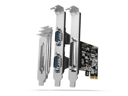 AXAGON PCEA-PSN, PCIe řadič - 1x paralelní (LPT) + 2x sériový port (RS232) 250 kbps, vč. LP Axagon