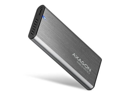 AXAGON EEM2-SG2, USB-C 3.2 Gen 2 - M.2 NVMe & SATA SSD kovový RAW box, bezšroubkový Axagon