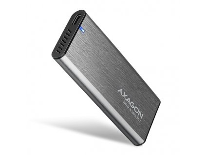 AXAGON EEM2-SG2, USB-C 3.2 Gen 2 - M.2 NVMe & SATA SSD kovový RAW box, bezšroubkový Axagon