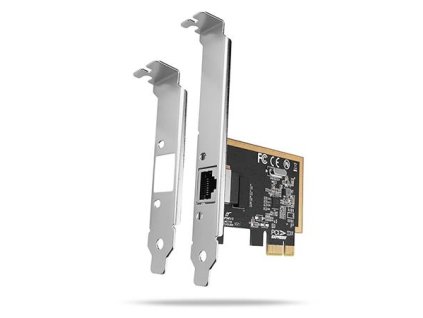 AXAGON PCEE-GRF, PCIe síťová karta - 1x Gigabit Ethernet port (RJ-45), Realtek, vč. LP Axagon