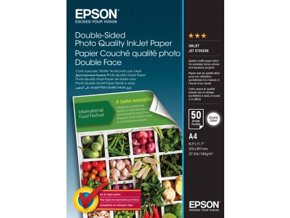 Double-Sided Photo Quality Inkjet Paper,A4,50 sheets C13S400059 Epson