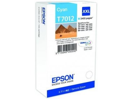 EPSON Ink bar WorkForce-4000/4500 - Cyan XXL - 3400str. (34,2 ml) C13T70124010 Epson