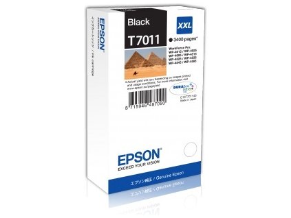 EPSON Ink čer WorkForce-4000/4500 - Black XXL - 3400str. (63,2 ml) C13T70114010 Epson