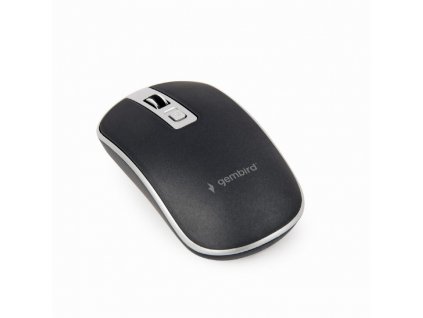 GEMBIRD myš MUSW-4B-06, černo-stříbrná, bezdrátová, USB nano receiver MUSW-4B-06-BS Gembird