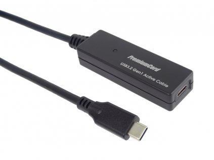 PREMIUMCORD USB-C repeater a prodlužovací kabel Male-Female, 5Gbps 10m ku31rep10 PremiumCord