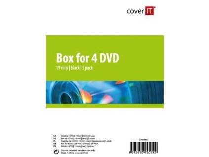 COVER IT obal na 4 DVD 19mm čierny 5ks/balenie 27011P5 NoName