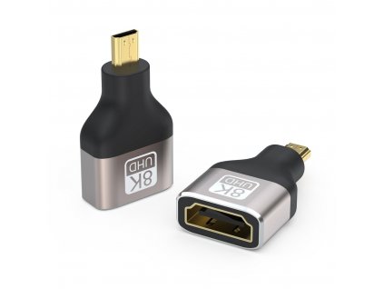 PREMIUMCORD Adapter 8K HDMI Typ A - micro HDMI Typ D, kovová, pozlacená kphdma-44 PremiumCord