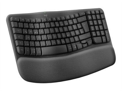Logitech klávesnice Wave keys - bezdrátová/bluetooth/ergonomická/CZ/SK - grafitová 920-012307
