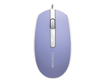 Canyon M-10, prémiová optická myš, USB, 1.000 dpi, 3 tlač, fialovo-biela CNE-CMS10ML