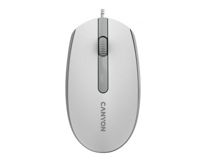 Canyon M-10, prémiová optická myš, USB, 1.000 dpi, 3 tlač, šedo-biela CNE-CMS10WG