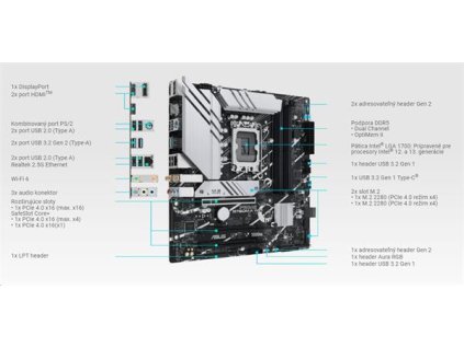 ASUS PRIME B760M-A WIFI/LGA 1700/mATX 90MB1EL0-M1EAY0 Asus