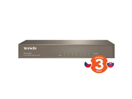 Tenda TEG1008D - 8x Gigabit Desktop Ethernet Switch 10/100/1000 Mb/s 75011009