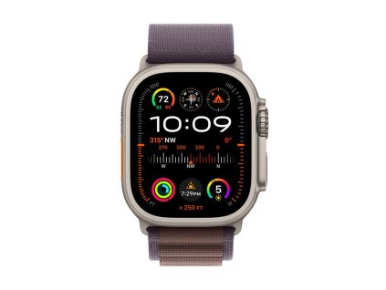 Apple Watch Ultra 2 GPS + Cellular, 49mm Titanium Case with Indigo Alpine Loop - Large MREW3CS-A