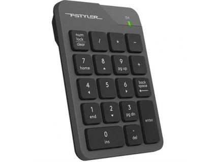 A4tech FSTYLER bezdrátová numerická klávesnice, USB nano, šedá FGK21C-GY A4Tech
