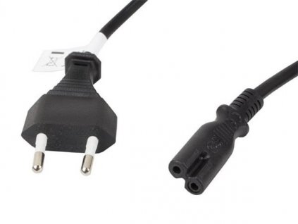 LANBERG CEE 7/16 na IEC 320 C7 EURO (RADIO) POWER CORD 1.8M VDE černý CA-C7CA-11CC-0018-BK Lanberg