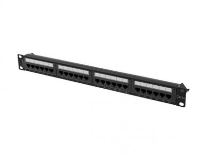 LANBERG PATCH PANEL 24 PORT 1U 19” CAT.6A UTP BLACK PPUA-1024-B Lanberg