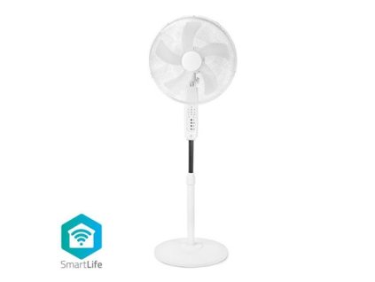 Nedis FNST17CWT40W SmartLife Ventilátor Wi-Fi | 400 mm | Nastavitelná výška | Dálkové ovládání | Android™ / IOS | Bílá