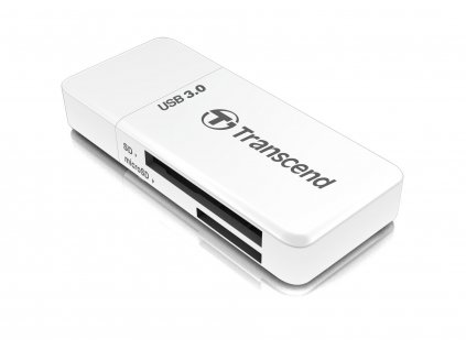Čítačka kariet TRANSCEND F5, USB 3.0, biela TS-RDF5W Transcend
