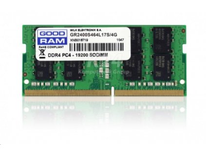 SODIMM DDR4 4GB 2400MHz CL17 GOODRAM GR2666S464L19S-4G GoodRAM