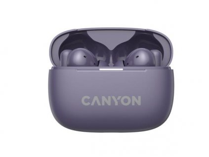 Canyon TWS-10, On Go, 10 ANC, True Wireless Bluetooth slúchadlá do uší, nabíjacia stanica v kazete, fialové CNS-TWS10PL