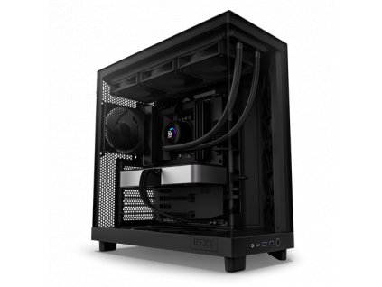 NZXT case H6 Flow edition / 3x120 mm fan / USB 3.2 / USB-C 3.2 / tempered glass / mesh panel / black CC-H61FB-01