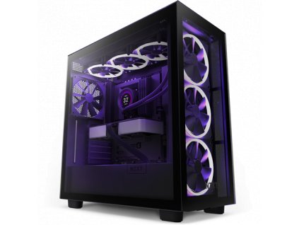 NZXT case H7 Elite edition / 4x140 mm (3xRGB) fan / 2xUSB 3.2 / USB-C 3.2 / tempered glass side and front side / black CM-H71EB-02