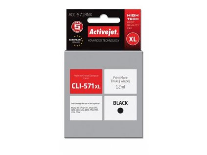 ActiveJet ink Canon CLI-571Bk XL new ACC-571BNX 12 ml EXPACJACA0143