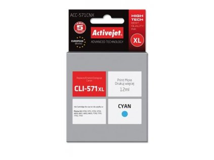 ActiveJet ink Canon CLI-571C XL new ACC-571CNX 12 ml EXPACJACA0144