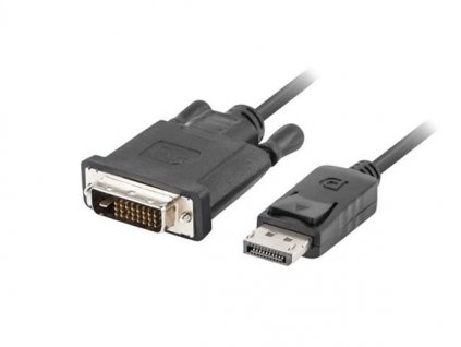 LANBERG připojovací kabel DisplayPort 1.2 na DVI-D (24+1), M/M, délka 3m, dual link, černý CA-DPDV-10CU-0030-BK Lanberg