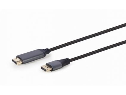 Gembird kábel DisplayPort (M) na HDMI (AM), 4K, Premium Series, 1.8 m, čierny CC-DP-HDMI-4K-6