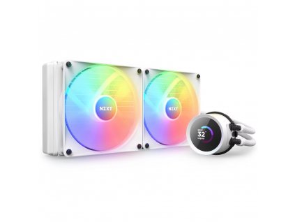 NZXT vodní chladič Kraken 280 RGB / 2x140mm fan / 4-pin PWM / LCD disp. / 6 let RL-KR280-W1