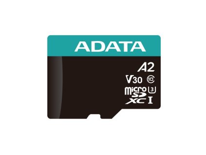 ADATA MicroSDXC 64GB U3 V30S až 95MB/s + adapter AUSDX64GUI3V30SA2-RA1