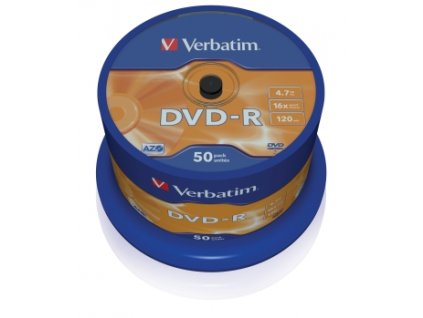 VERBATIM DVD-R(50-Pack)Spindl/MattSlvr/16x/4.7GB 43548 Verbatim