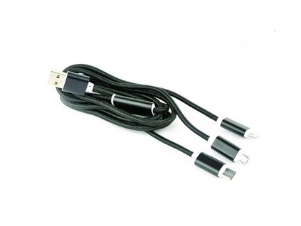 GEMBIRD USB 3-in-1 charging cable, black, 1 m CC-USB2-AM31-1M Gembird