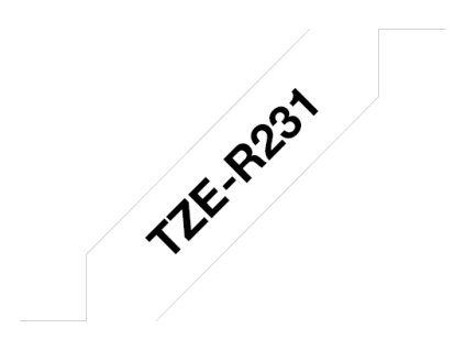 TZE-R231, černý tisk na bílé, šířka 12 mm TZER231 Brother