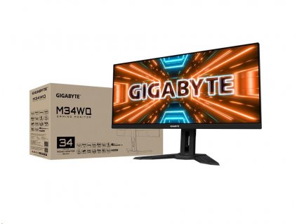 GIGABYTE LCD - 34" herný monitor M34WQ WQHD, 3440 x 1440, 144Hz, 1000:1, 400cd/m2, 1ms, 2xHDMI 2.0, 1xDP, SS IPS Gigabyte