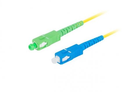 LANBERG optický patch cord SM SC/APC-SC/UPC simplex 3m LSZH G657A1 průměr 3mm, barva žlutá FO-SASU-SS21-0030-YE Armac